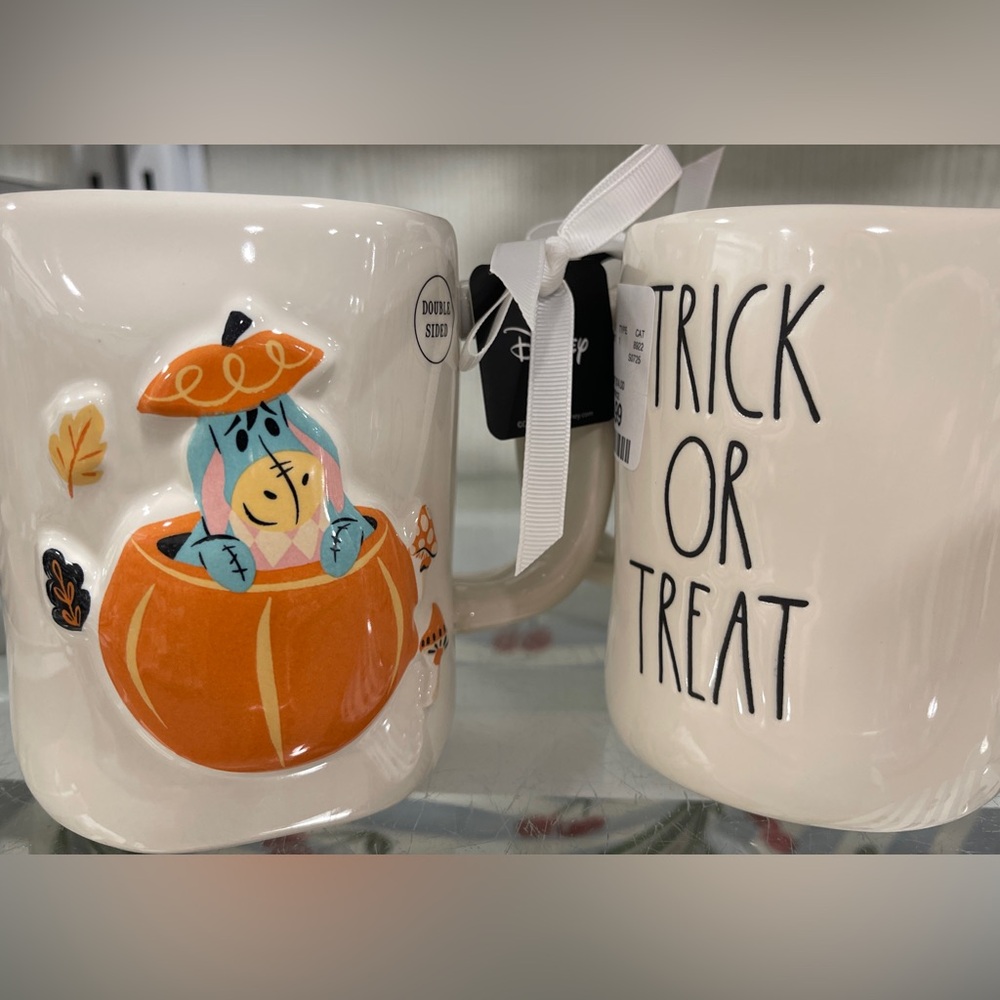Disney Halloween Winnie the Pooh Eeyore Trick or Treat Rae Dunn Coffee Mug NWT